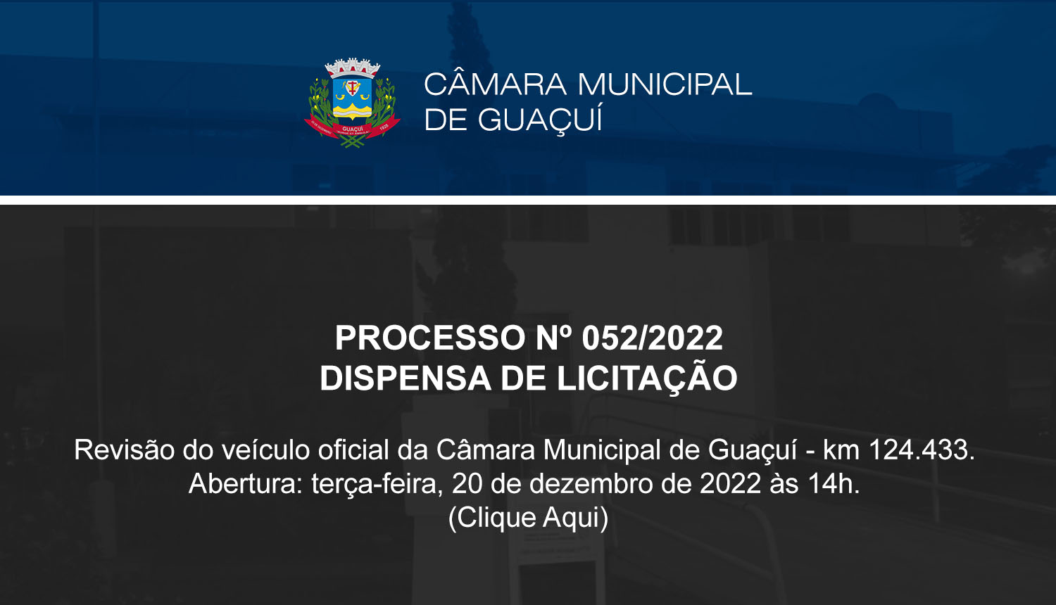 DISPENSA DE LICITAÇÃO.